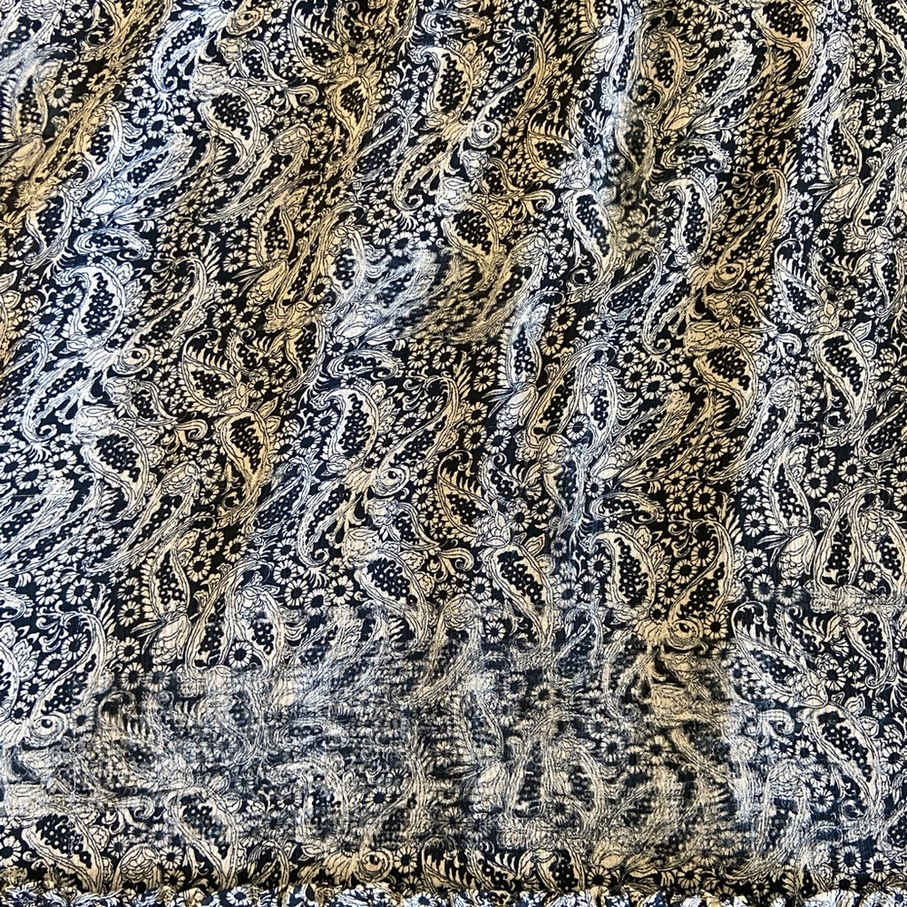 Sezane black and cream paisley print midi dress - Size 38 - Picture 13 of 13